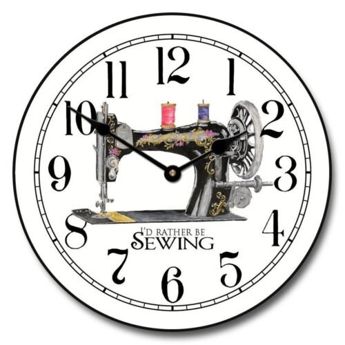 Sewing Room Wall Clock, Ultra Quiet, Lifetime Warranty, 8 sizes