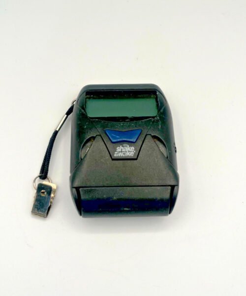 Shake Awake Travel Vibration Alarm Clock Black Portable Digital Display w/ Clip
