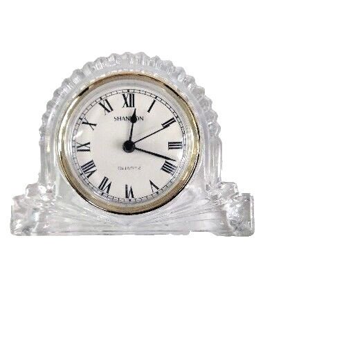Shannon by Godinger Fine Crystal Emerald Clock With Quartz Movement 24% Lead