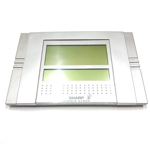 Sharp Atomic Clock Vision Impaired Large Digital Alarm Slim Nightstand A6