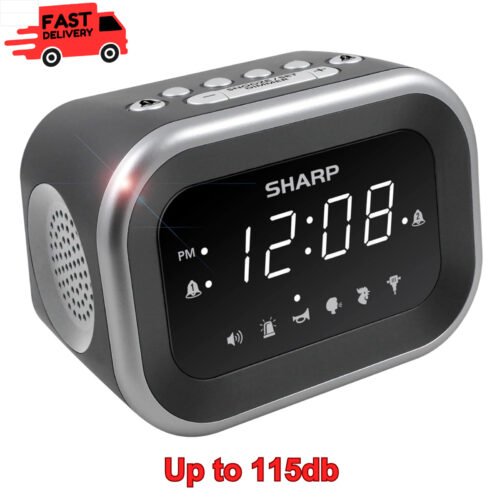 Sharp Big Bang Super Loud Alarm Clock for Heavy Sleepers, 6 Extremely Loud Wake