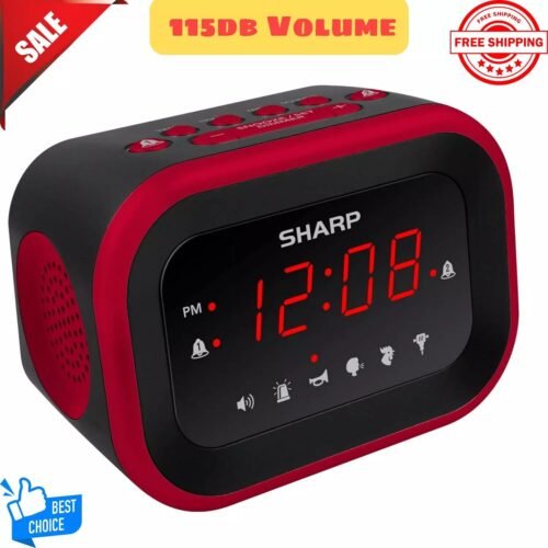 Sharp Big Bang Super Loud Alarm Clock for Heavy Sleepers, 6 Extremely Loud Wake