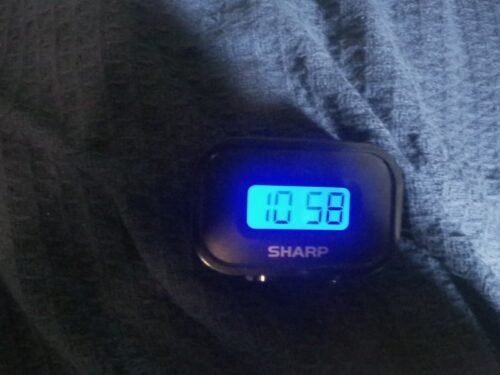 Sharp Digital Alarm Clock Ascending Alarm Blue Backlight SPC538 Travel