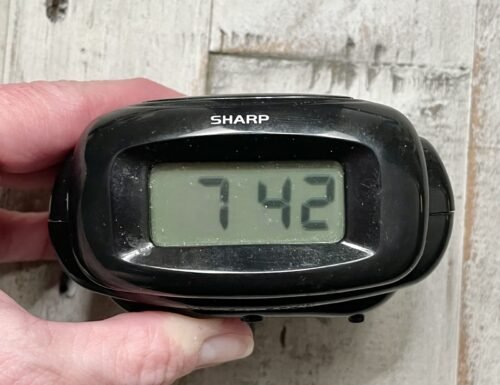 Sharp Digital Alarm Clock, Black, LCD Display, Battery Operated, Travel Clock