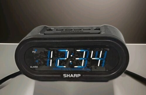 SHARP Digital Alarm with AccuSet - Automatic Smart Clock, Never Needs Setting