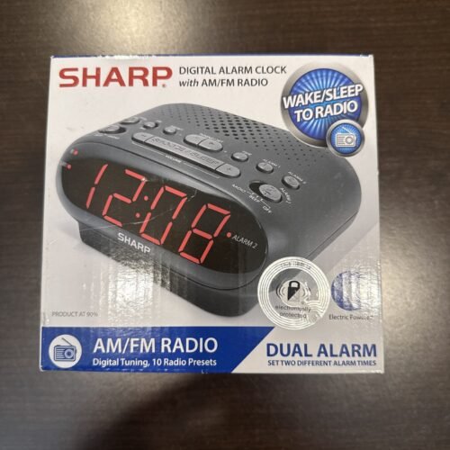 Sharp Digital Dual Alarm Clock with AM/FM Radio