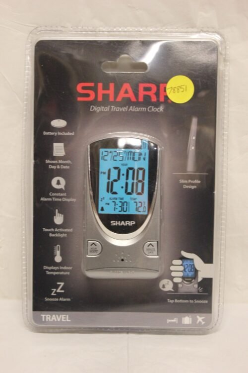 Sharp Digital Travel Alarm Clock Model SPC446D New Sealed F2B7