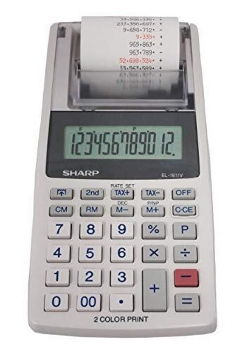Sharp EL-1611V 12-digit Mini Printing Calculator (el1611v)