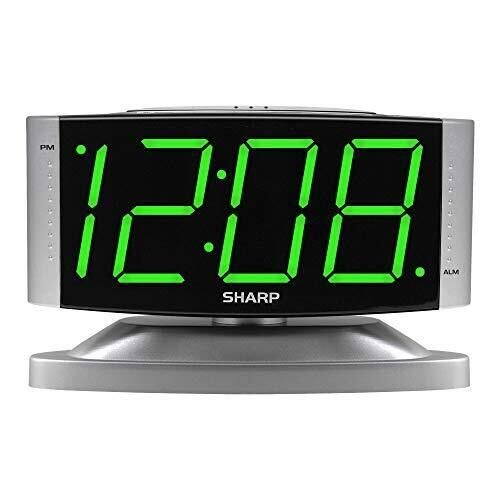 Sharp Electric Digital Alarm Clock LED Large Display Battery Backup Snooze