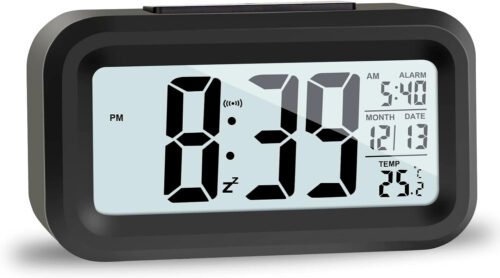 Sharp Electric Digital Dual Alarm Clock Battery Backup LED Large Display Snooze