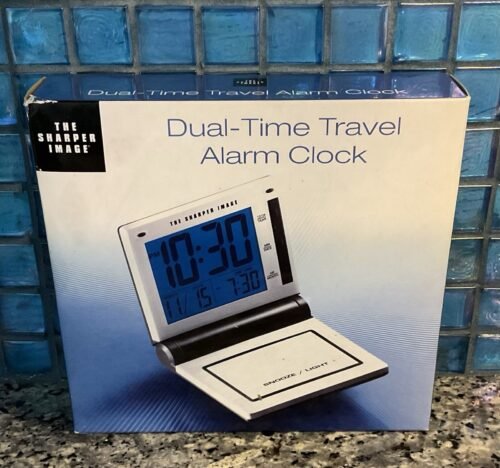 Sharper Image Dual-Time Alarm Clock, Model SR362