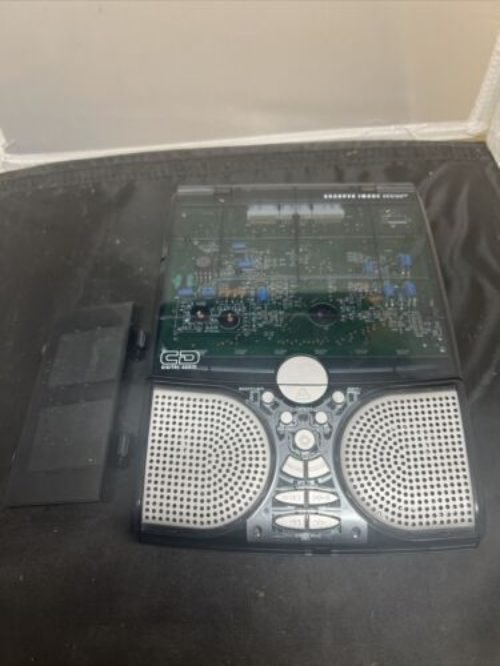 Sharper Image Portable CD Player Radio Alarm Clock S1686 Tested Transparent