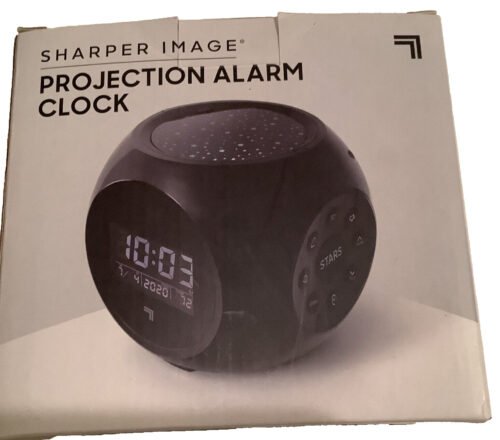 Sharper Image Projection Alarm Clock Star Machine- Nature 6 Sounds- No Manual⭐