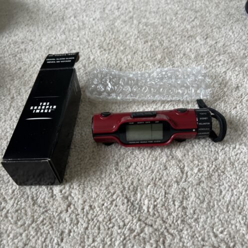 SHARPER IMAGE TRAVEL ALARM CLOCK AND LED LIGHT F3460551 New