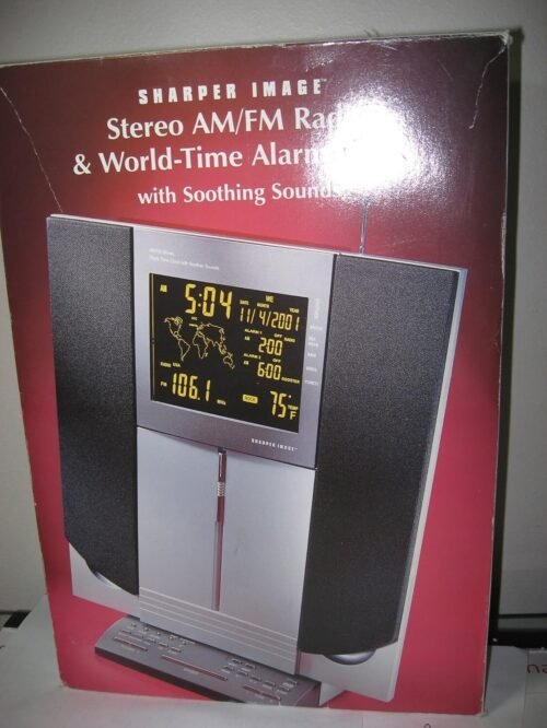 Sharper Image World Clock Radio Noaa Soother Sound Su500 FACTORY SEAL # 2170 uuu