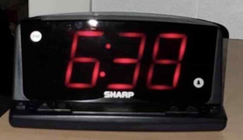 SHARP LED Digital Alarm Clock – Simple Operation - Easy to See Large Numbers