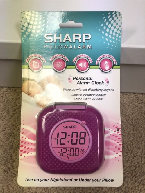 Sharp PILLOWALARM Digital Personal Alarm Clock Vibration Or Beep Options NEW