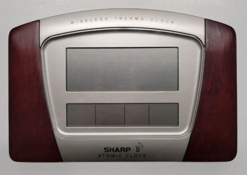 SHARP Tech Wirelass Atomic Clock & Thermometer Thermo Clock