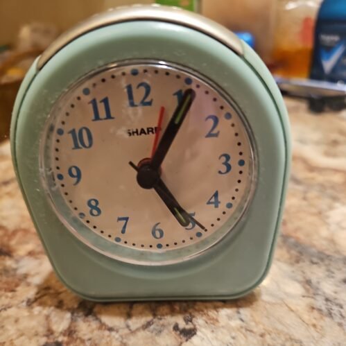 Sharp Travel Alarm Clock with Light Quartz Analog Model SPC844 - Tested - Works