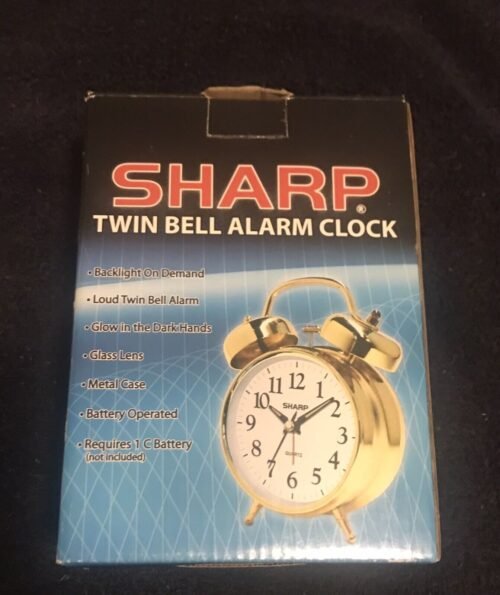 Sharp Twin Bell Analog Alarm Clock