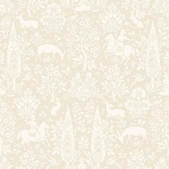 Sherwood Cream Woodland Peelable Wallpaper (Covers 56.4 sq. ft.)