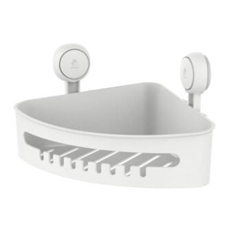 Shower Caddy Adhesive Bathroom Shelf Wall Mounted, in White