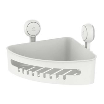 Shower Caddy Adhesive Bathroom Shelf Wall Mounted, in White