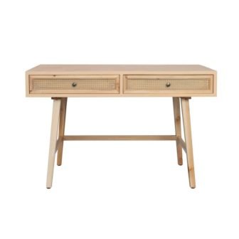 Sienna 47 in. Beige Wood Writing Desk