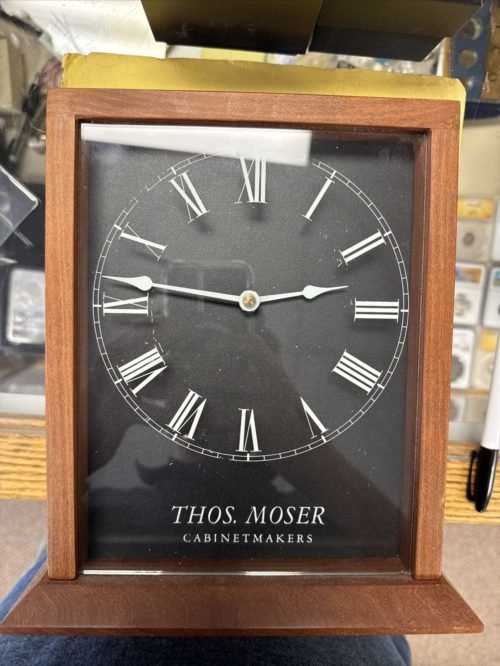 Signed Hand-Crafted THOS. MOSER CABINETMAKERS DESK TABLE MANTLE CLOCK Auburn, ME