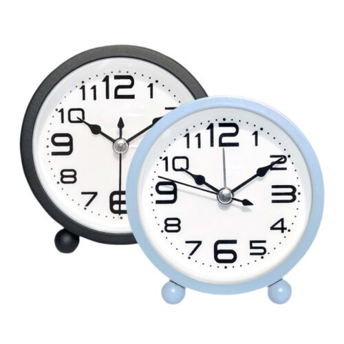 Silent Alarm Clock Quiet Non Ticking Battery Powered Bedside Table Clock