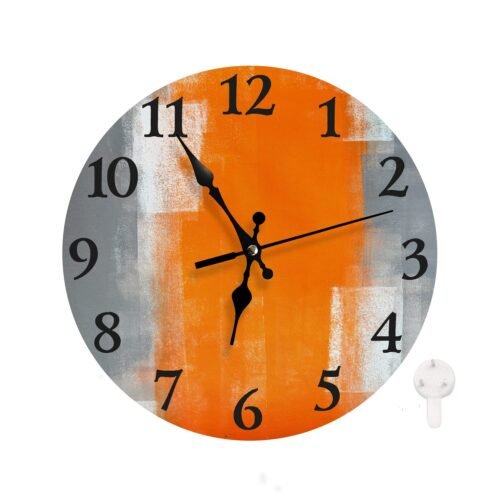 Silent Non Ticking Clock 12 InchRound Wall ClockDecorative for Living Room Ki...