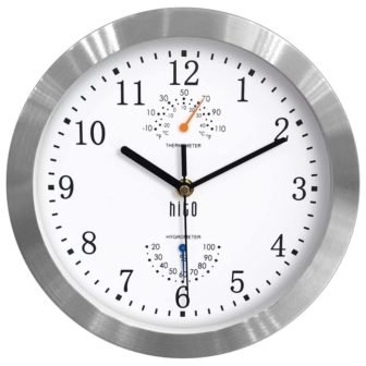 Silent Non Ticking Wall Clock 10 in. Sweep Movement Glass Cover Silver...