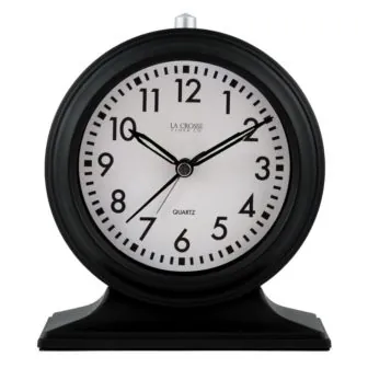 Silent Sweep Black Mantel Quartz Alarm Clock featured image