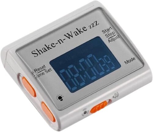 Silent Vibrating Personal Alarm Clock Shake-N-Wake (White)