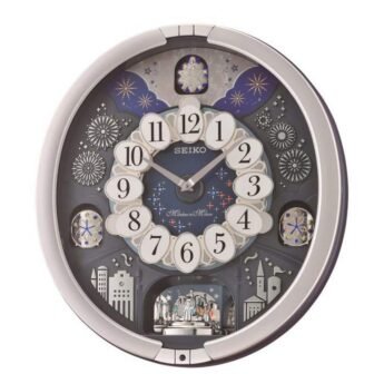Silver Flurries 18 Hi-Fi Melodies in Motion Clock
