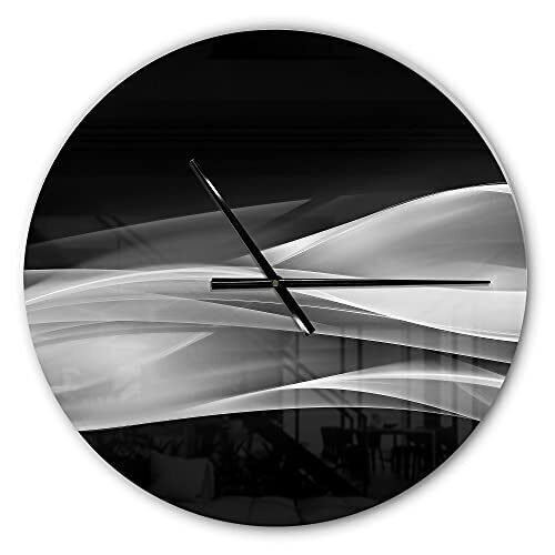 'Silver Pattern ' Modern Wall Clock for Home Bedroom Bathroom Office Living R