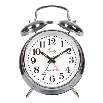 Silver Twin Bell Quartz Alarm Clock featured image