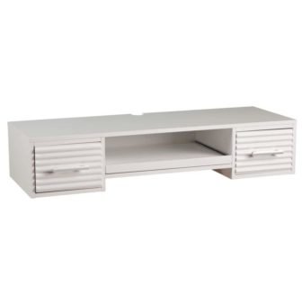 Simon 42 in. Rectangular White Wood 2 Drawer Standing Desk