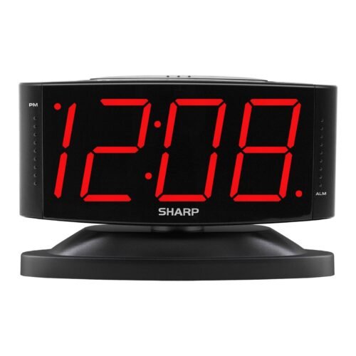 Simple Red LED Alarm Clock with Jumbo Digits Loud Alarm and Snooze Function