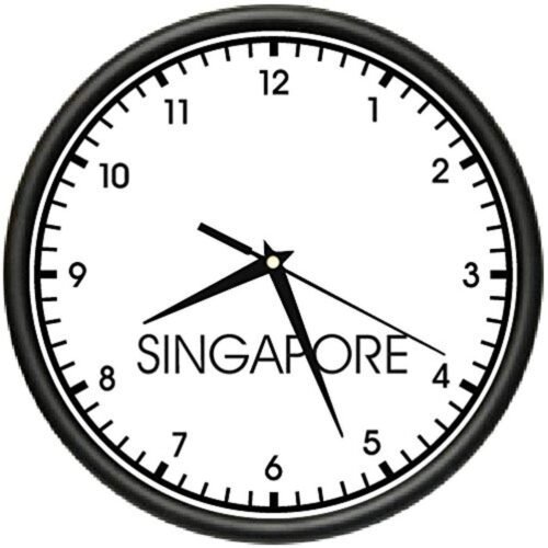 Singapore TIME Wall Clock World time Zone Clock Office Business