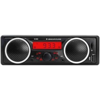 Single Din Car Stereo Bluetooth FM Audio Multimedia Player with Dual Speakers...