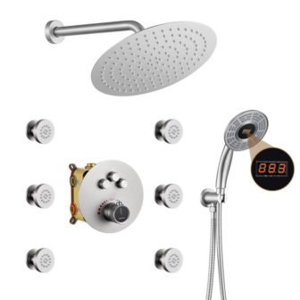 Single Handle 1-Spray 3-function Luxury Thermostatic Dual Shower Faucet 1.8 GPM with...
