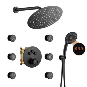 Single Handle 1-Spray 3-Function Luxury Thermostatic Dual Shower Faucet 1.8 GPM with...