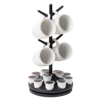Single Serve Coffee Pod Organizer and Mug Tree, 12 pod and 4...
