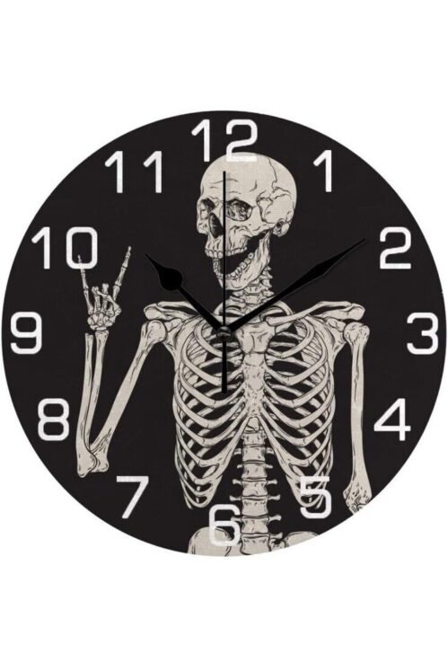 Skeleton Round Clock