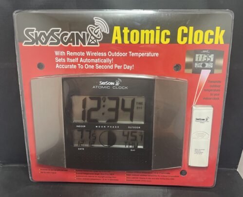 SkyScan Atomic Wall Clock Digital Temperature/Weather (Wireless)