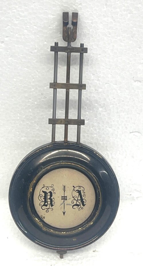Small Antique German Wall Clock Pendulum 5 1/2" Long