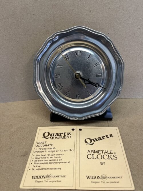 SMALL ARMETALE BY WILTON DESK CLOCK