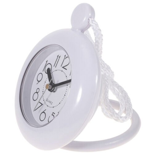 Small Bathroom Clock Waterproof Timer Wall Battery Powered Hanging Office