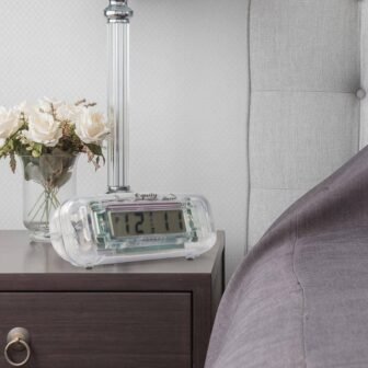 Small Clear Digital LCD Alarm Table Clock